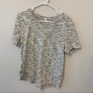 lululemon athletica Short Sleeve Space-Dye Tee in White and Black